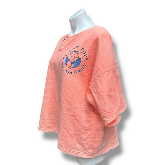 Vtg 90s Hard Tops Sweatshirt Neon Retro Graphic Print Bodybuilding Top Rare Sz L - Picture 3 of 14